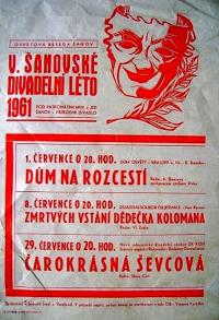 Šanov, o. Rakovník, Šanovské divadelní léto - plakát, 1961