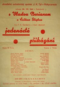 Rokycany, SDO Tyl, Jedenácté přikázání – plakát, 1941