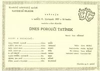 Rakousko, Vídeň, Vlastenecká omladina, Dnes poroučí tatínek - plakát, 1987