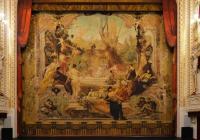 Karlovy Vary, Městské divadlo, opona, Gustav Klimt, 1886