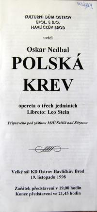 Světlá nad Sázavou, Gaudeamus, Polská krev - program, 1998