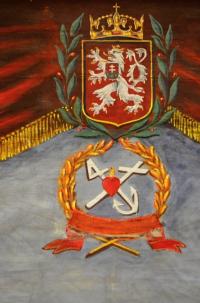 Nebovidy, detail opony, veduta Hradčan