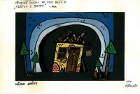 Brno, Dělnické divadlo, Petr Hlaváč návrh scény Hrátky s čertem, 1979