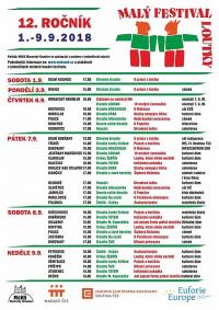 Moravský Krumlov, Malý festival loutky - plakát, 2018