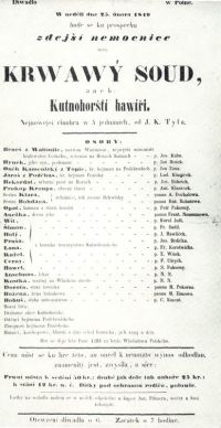 Polná, Krvavý soud, 1849, cedule