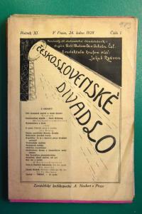 Jihlava, Klicpera, divadelní časopisy a literatura, Československé divadlo, 1928