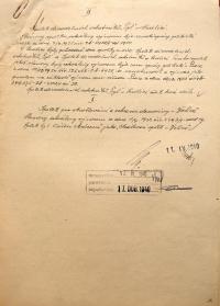 Sedlice, Tyl, oznámení o činnosti, 1939