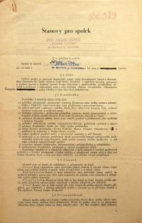 Slavětín, Intimní scéna, spolkové stanovy, 1939