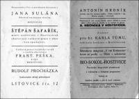 Hostivice, Sokol, šibřinky, V říši Krakonošově, program, 1923, 9