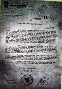 Dopis ÚMDOČ o situaci 1939