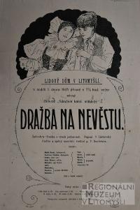Litomyšl, Katolická mládež, Dražba na nevěstu - plakát, 1925