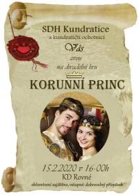 Kundratice, Divadelní ochotníci z Kundratic, Korunní princ - plakát, 2020