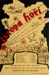 Plzeň, Církev československá, Evropa hoří – plakát, 1937