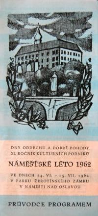 Náměšť nad Oslavou, Náměšťské léto - program, 1962