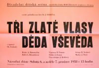 Žďár nad Sázavou, Dětská divadelní scéna, Tři zlaté vlasy Děda Vševěda - plakát, 1958