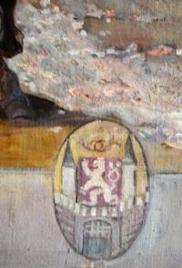 Kolín, 1. návrh opony Ludvíka Vacátka, detail opony, 1951