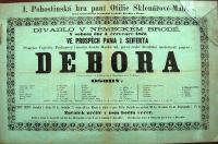 Německý Brod, Ochotníci, Debora - plakát, 1877