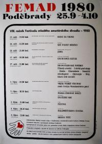 Poděbrady, CP FEMAD, programový plakát, 1980