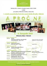 Odry, Nesoutěžní festival amatérského divadla A proč ne - plakát, 2010
