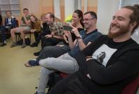 Hronov, seminář ČT – Moderování a interview s Českou televizí, lektoři Jakub Anděl a Zuzana Petrů, CP Jiráskův Hronov 2023