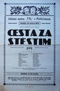 Pelhřimov, Tyl, Cesta za štěstím - plakát, 1933