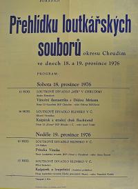 Chrudim, Okresní přehlídka loutkářských souborů - plakát, 1976