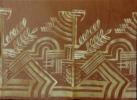 Praha, Říše loutek, detail opony, Podzemná-Suchardová