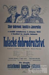 Javorník, Hasiči, Tulácké dobrodružství - plakát, 1935