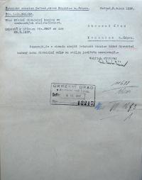 Deštná, hlášení Okresnímu úřadu v Kamenici nad Lipou o divadelních budovách, 1937