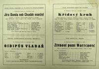 Klamoš, Vojan, IX. měsíc divadel - program, 1951