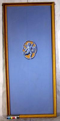 Sudslava, kulisy, č. 63. vložka do zámeckého pokoje, modrá plocha, vlis andílek, opakuje se na všech vložkách