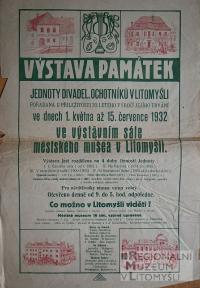 Litomyšl, JDO, Výstava památek k 70. výročí činnosti spolku - plakát, 1932