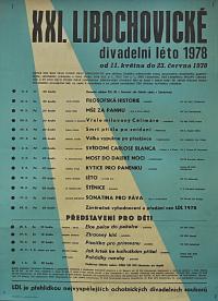 Libochovice, XXII. Libochovické divadelní léto - plakát, 1978