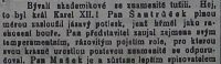 Praha, Akademici, Baron Goertz, 1899, kritika, výstřižek, detail