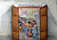 Litomyšl, ochotnický spolek Filigrán, opona k opeře Krvavý román podle předlohy Josefa Váchala, autorky Jana Waisserová a Kateřina Tomková, 1997