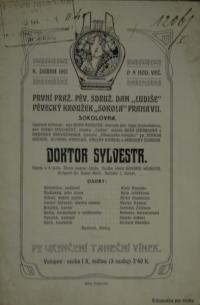 Praha-Holešovice, Ludiše, Doktor Sylvestr -program, 1911  