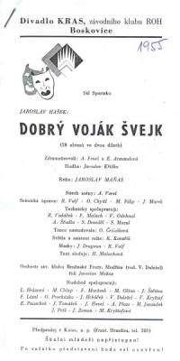 Boskovice, ZK Kras, Dobrý voják Švejk - program, 1955