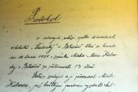 Běhařov, SDO Šmilovský, protokol o založení spolku, 1929