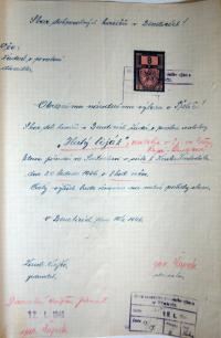 Třebíč, Okresní národní výbor, povolování představení, 1946