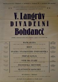 Lázně Bohdaneč, V. Langrův divadelní Bohdaneč - plakát, 1962