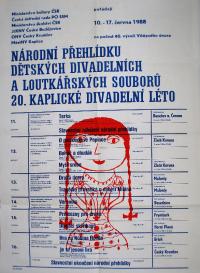 Kaplice NP Kaplické divadelní léto, plakát 1988