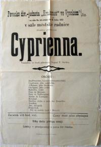 Vysoké nad Jizerou, Krakonoš, Cyprienna, Sardou, 1903 - plakát