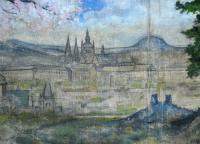 Mníšek pod Brdy, Sokol, detail opony Kde domov můj, autor neznámý, s.a.