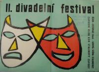 Most, (Záluží )  II. Divadelní festival - výtvarný plakát, 1960