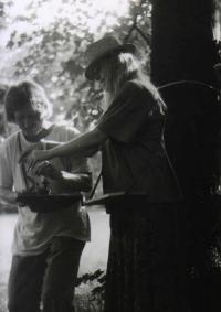 Chrudim, CP Loutkářská Chrudim, snímky z plenéru, 1995