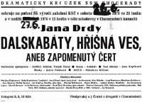 Chocerady, SSM, Dalskabáty hříšná ves - plakát, 1976
