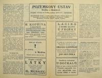 Holešov, Sokol, Před oponou, divadelní zpravodaj, 1921