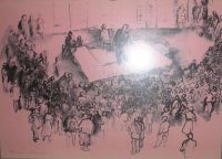 Terezín, Ghetto, L. Haas, Kabaret, kresba