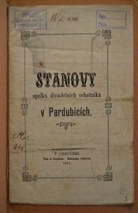 Pardubice, Spolek divadelních ochotníků, Spolkové stanovy, 1867 - 1931