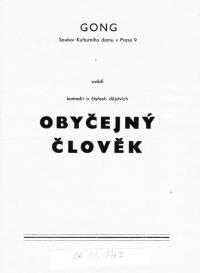 Praha-Vysočany, Gong, Obyčejný člověk - program, 1967